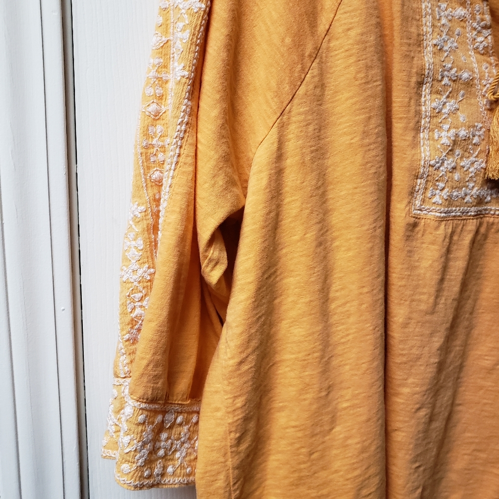 Sold Elsewhere - Orange Embroidered Blouse - Picture 2 of 4